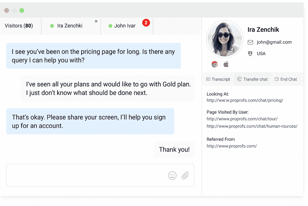 Real time visitor tracking
