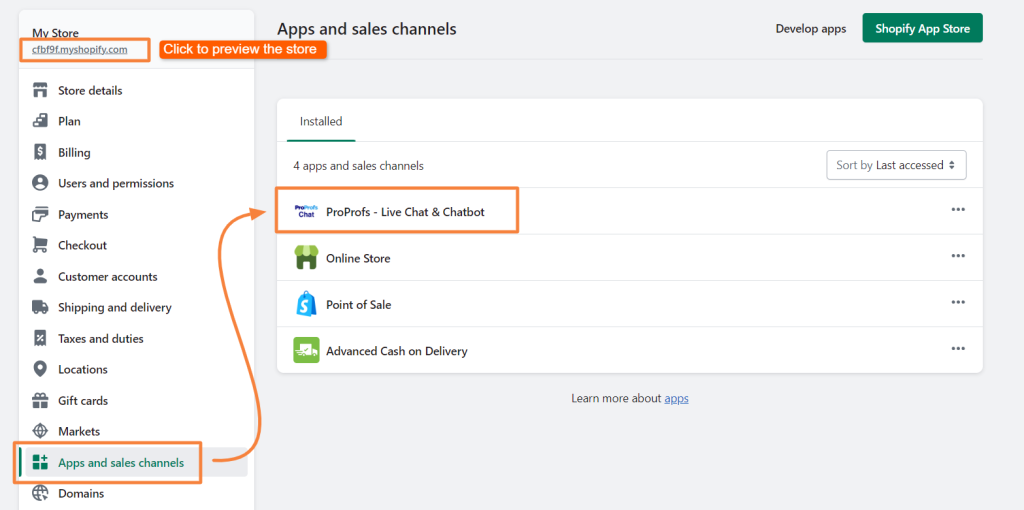 Shopify apps and sales channels