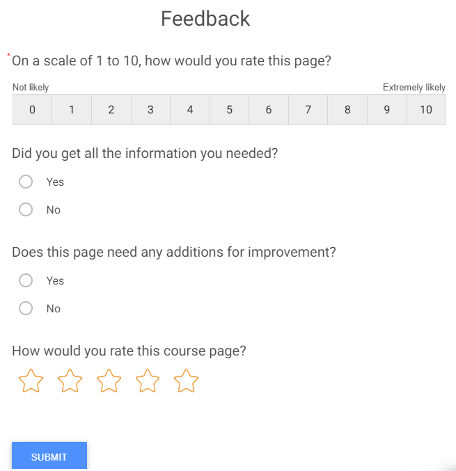 Survey Form