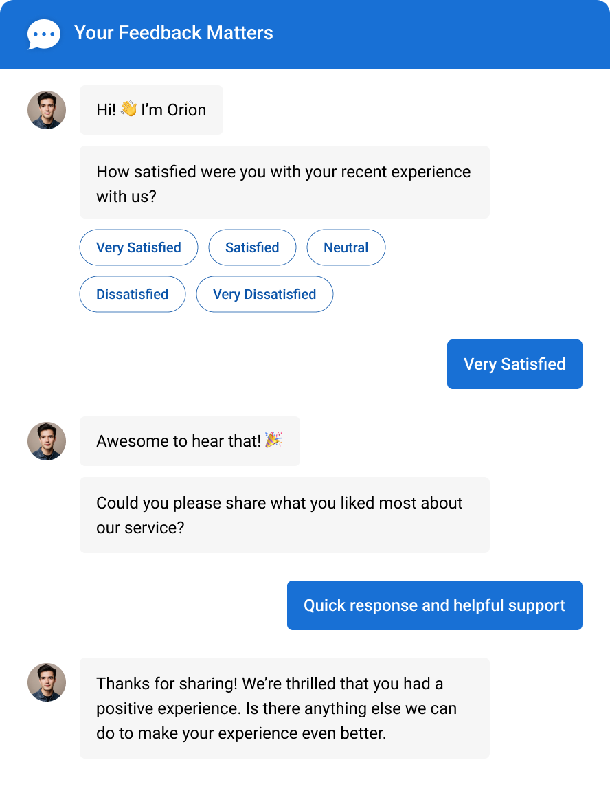 Customer Satisfaction Chatbot Template