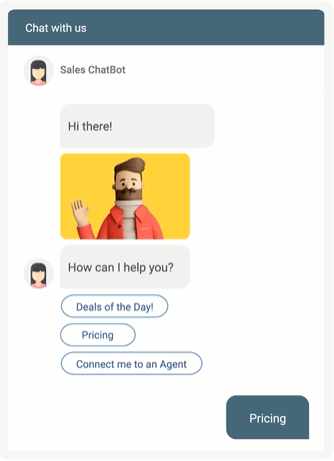 sales chatbot by proprofs chat