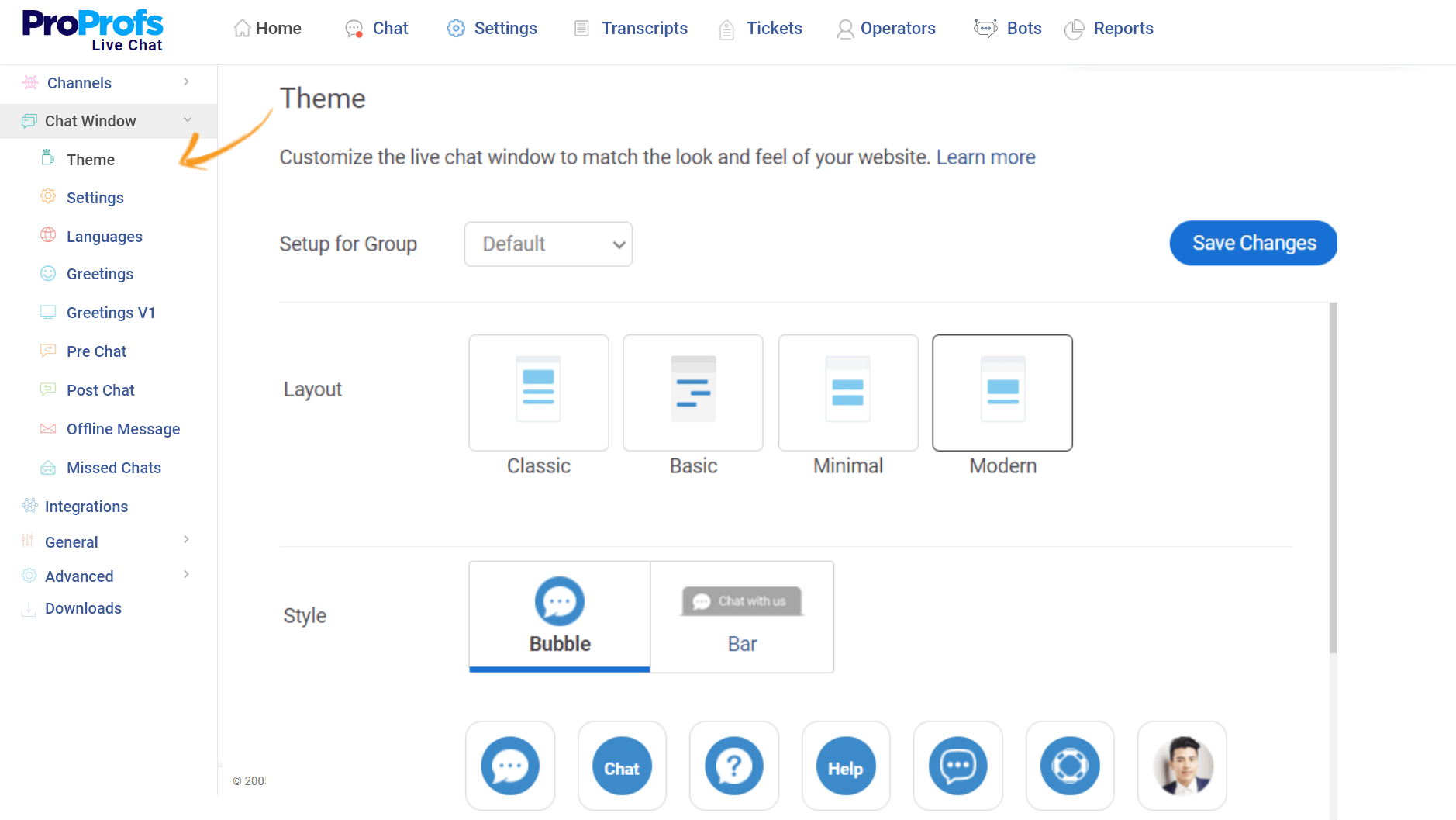 Configure & Style Your Chat Widget Step 2