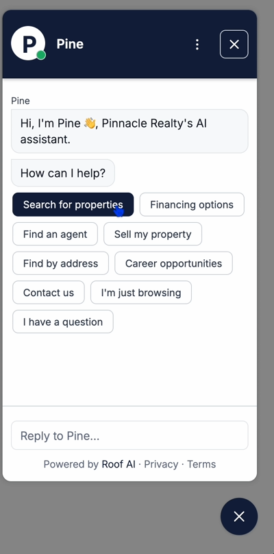 Roof.ai Chatbot Interface