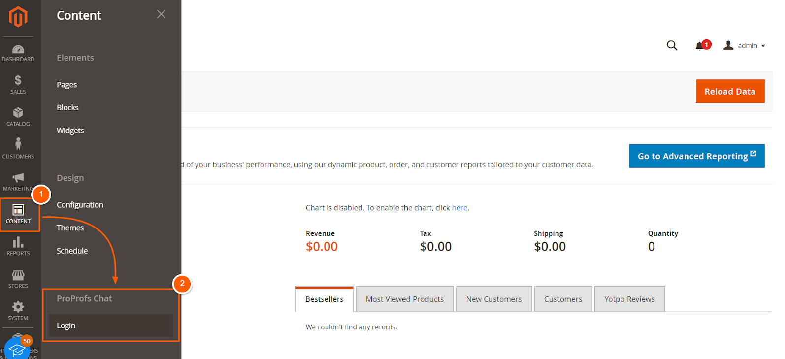Access ProProfs Chat - Magento Extension