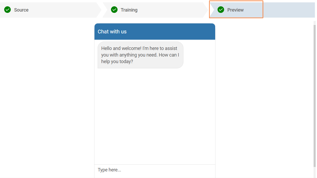 ProProfs Chatbot preview