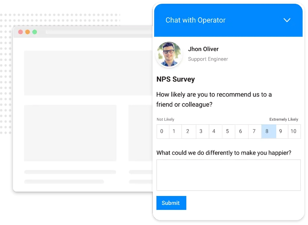Post chat Survey ProProfs